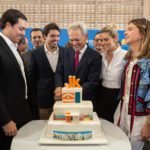 Paulo Octavio, a esposa Anna Christina e os filhos Felipe, André e Catharina